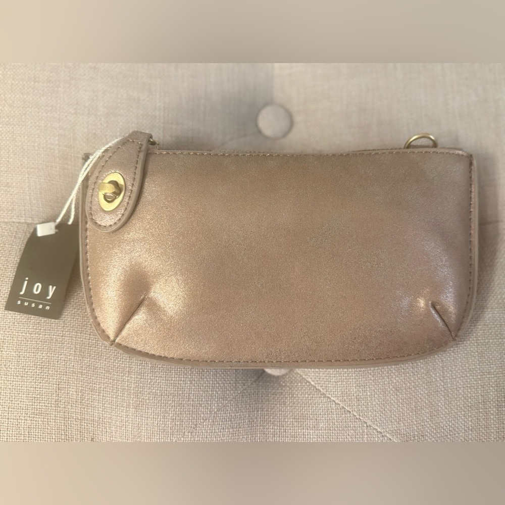 Joy Susan Copper Crossbody Wristlet Clutch